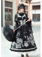 Yingluofu Skeletons Feast Corset and Long One Piece(Leftovers/Full Payment Without Shipping Cost)